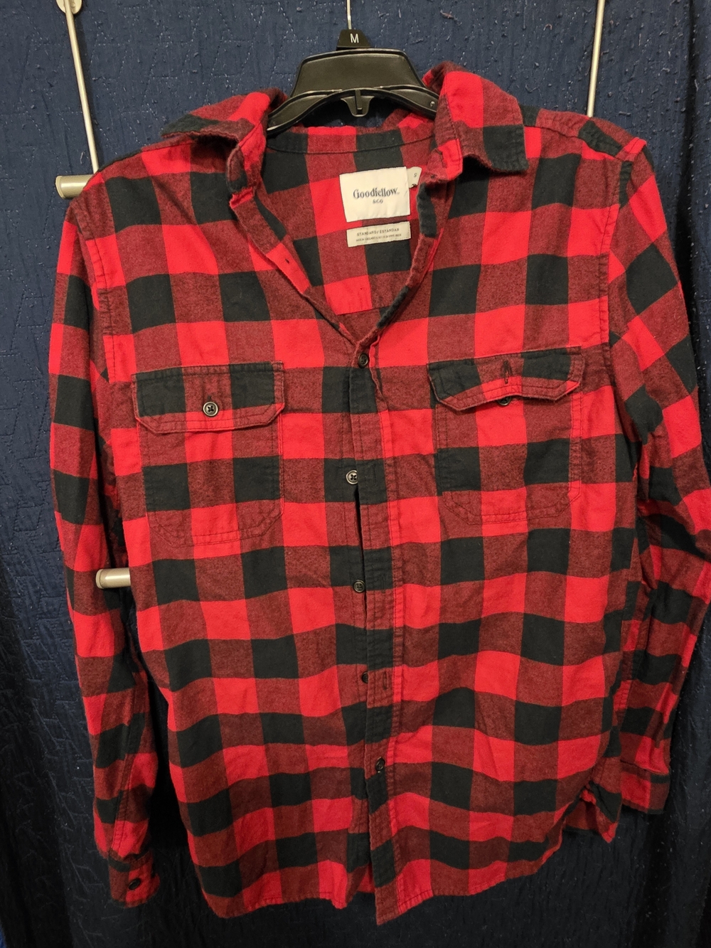 Goodfellow & Co Red and Black Buffalo Plaid Button-Down Shirt